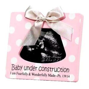 BABY SHOWER MOM'S GIFT~ Girl Ultrasound Photo Frame~ Bible Verse Ps. 139:144~NEW